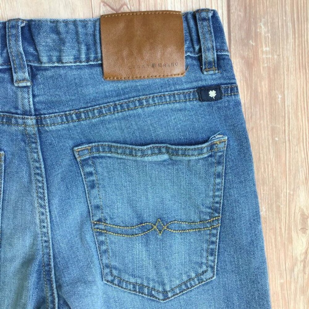 Lucky Brand Jeans Authentic Skinny Sz 12 Girl Medium Wash Denim Adjustable Waist - Picture 8 of 9